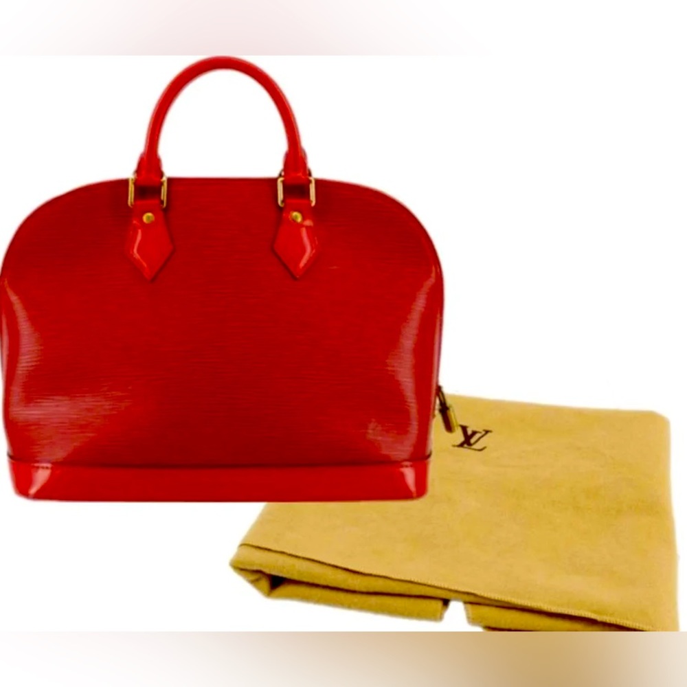 Louis Vuitton Epi Alma Red Handbag